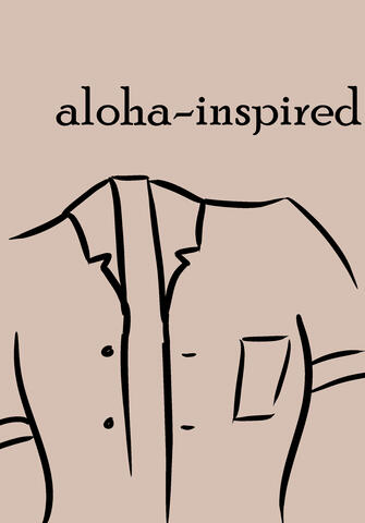 Drawing of aloha inspired shirt