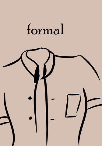 Drawing of formal shirt