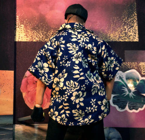Blue Flower Shirt Blue Hibiscus Shirt