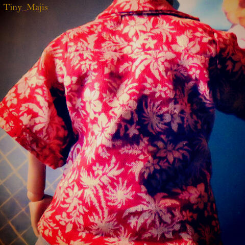 Red Palm Shirt Back Red Palm Shirt